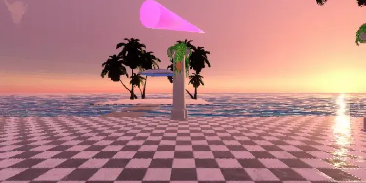 A preview image of the 'Retro Plaza' world.