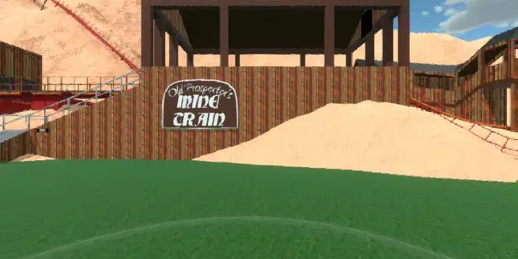 A preview image of the 'Prospector's Mine Train' world.