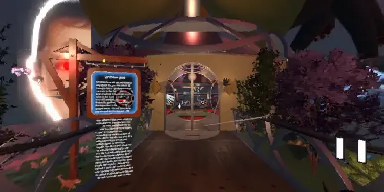 A preview image of the 'Resonite's First Shitpost' world.