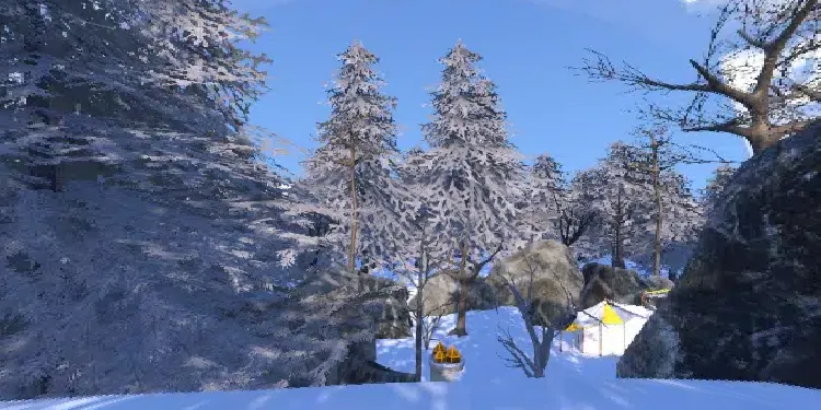 A preview image of the 'Avali Campsite in the Woods' world.